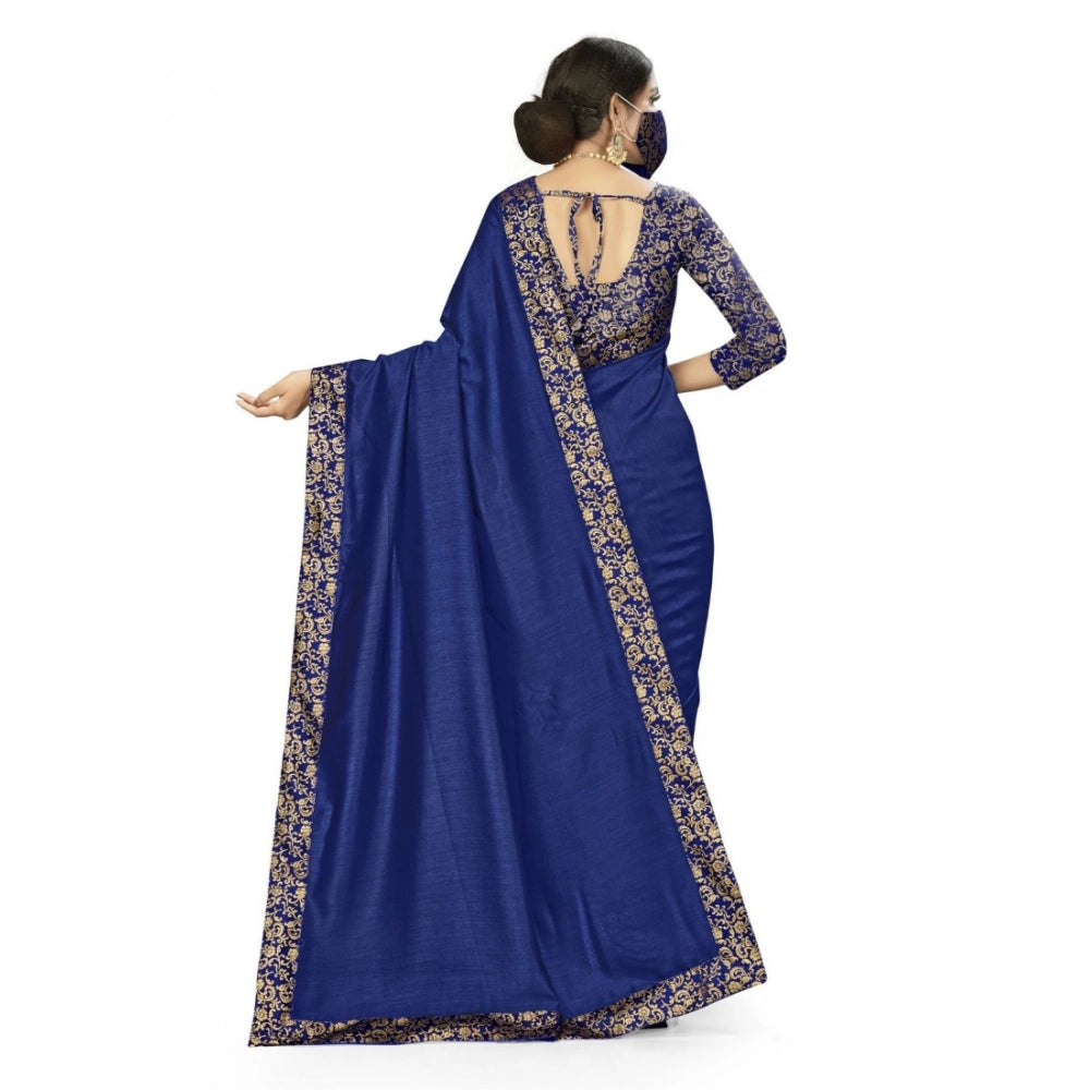 Women's Silk Blend Saree — Neavy Blue