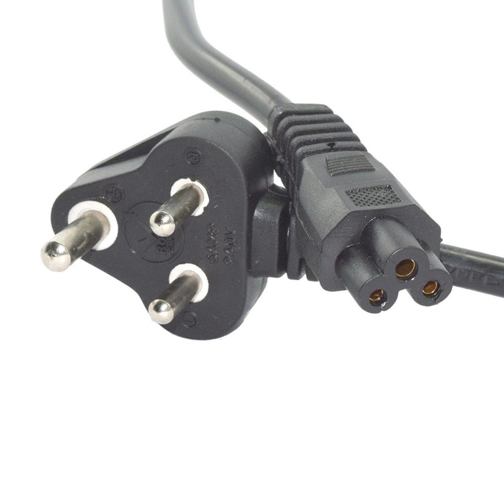 Supreme Quality 1.2 Meter 3Pin Power Cord For Laptop — Black