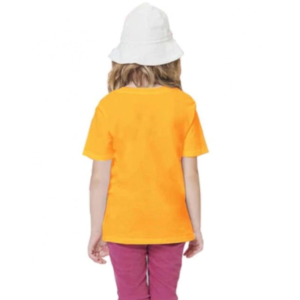 Girls Cotton Akashi Half Sleeve Tshirt — Yellow