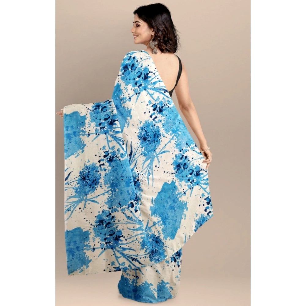 Women's Joya Silk Saree — Sky