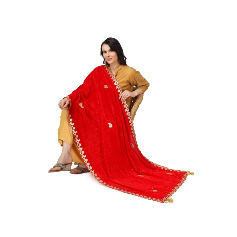 Women's Velvet Gotta Patti Dupatta · 0748