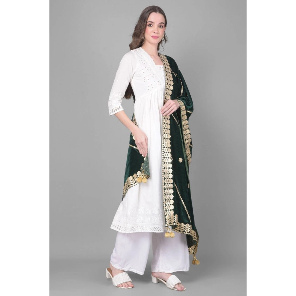Women's Velvet Gotta Patti Dupatta · 0966