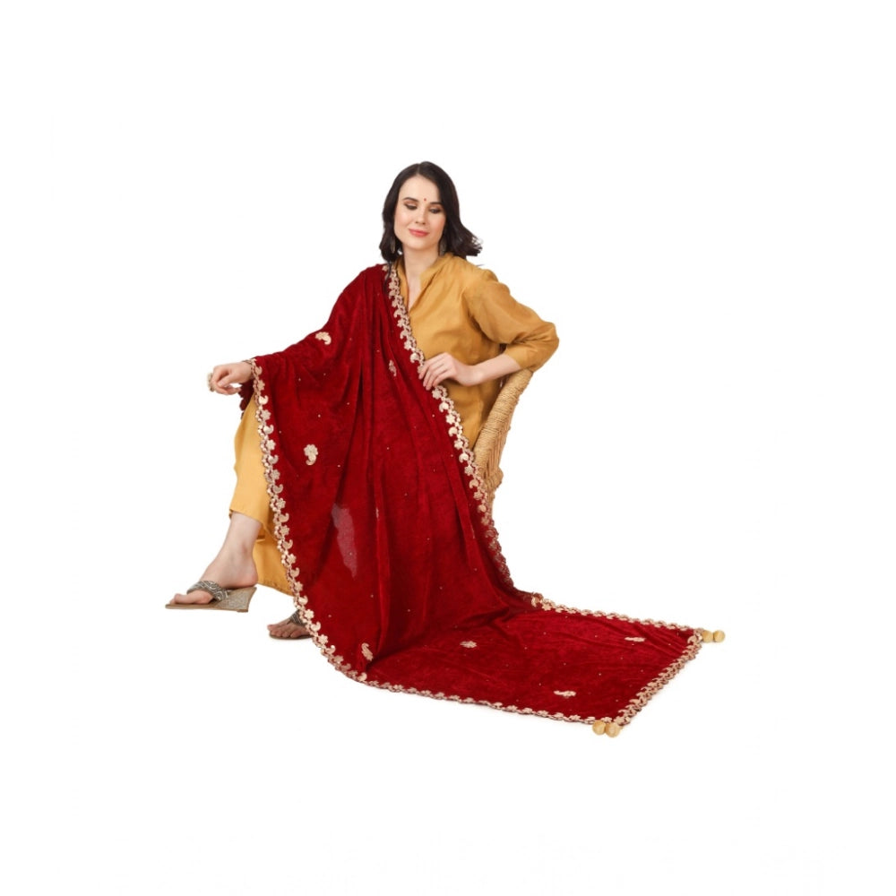 Women's Velvet Gotta Patti Dupatta · 0746