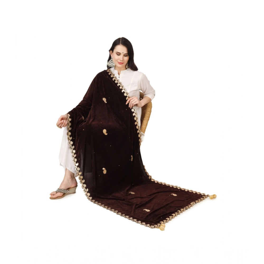 Women's Velvet Gotta Patti Dupatta · 0753