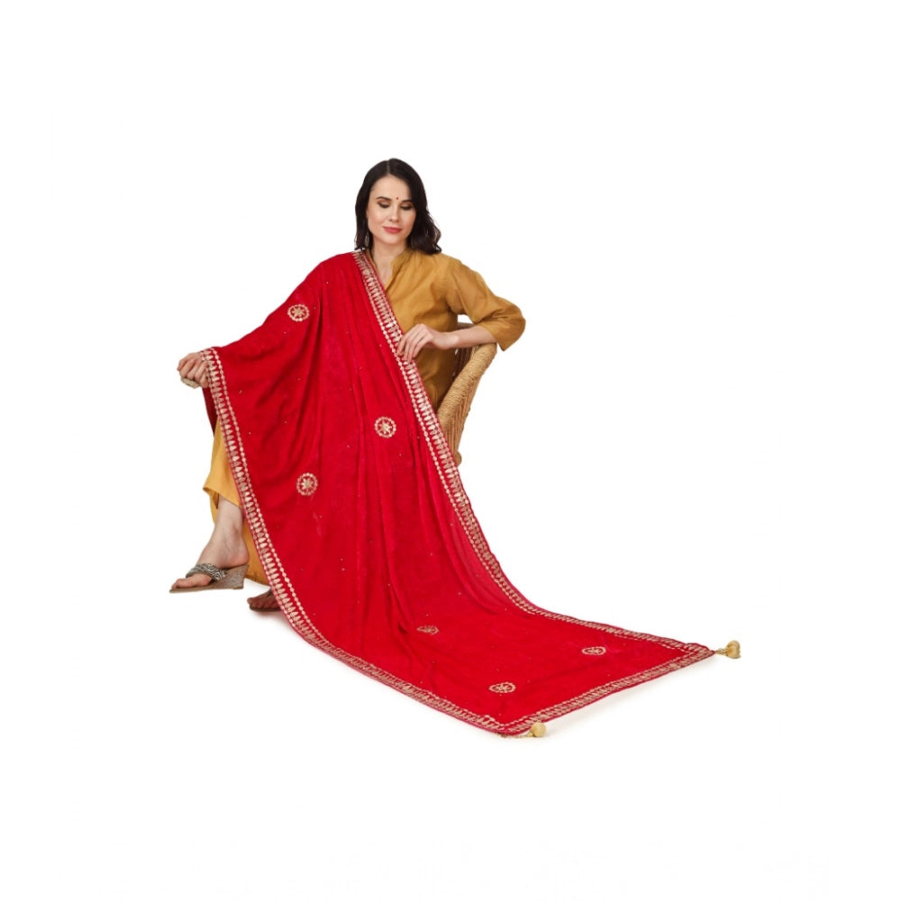 Women's Velvet Gotta Patti Dupatta · 0761