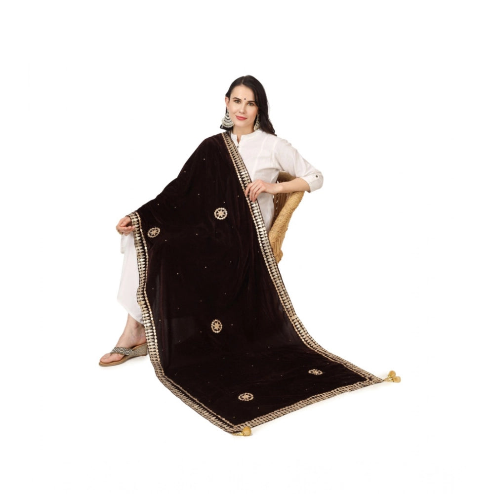 Women's Velvet Gotta Patti Dupatta · 0762