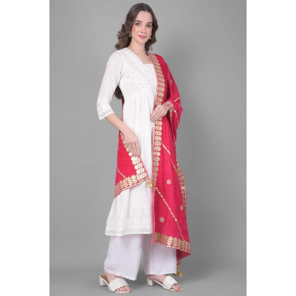 Women's Velvet Gotta Patti Dupatta · 0953