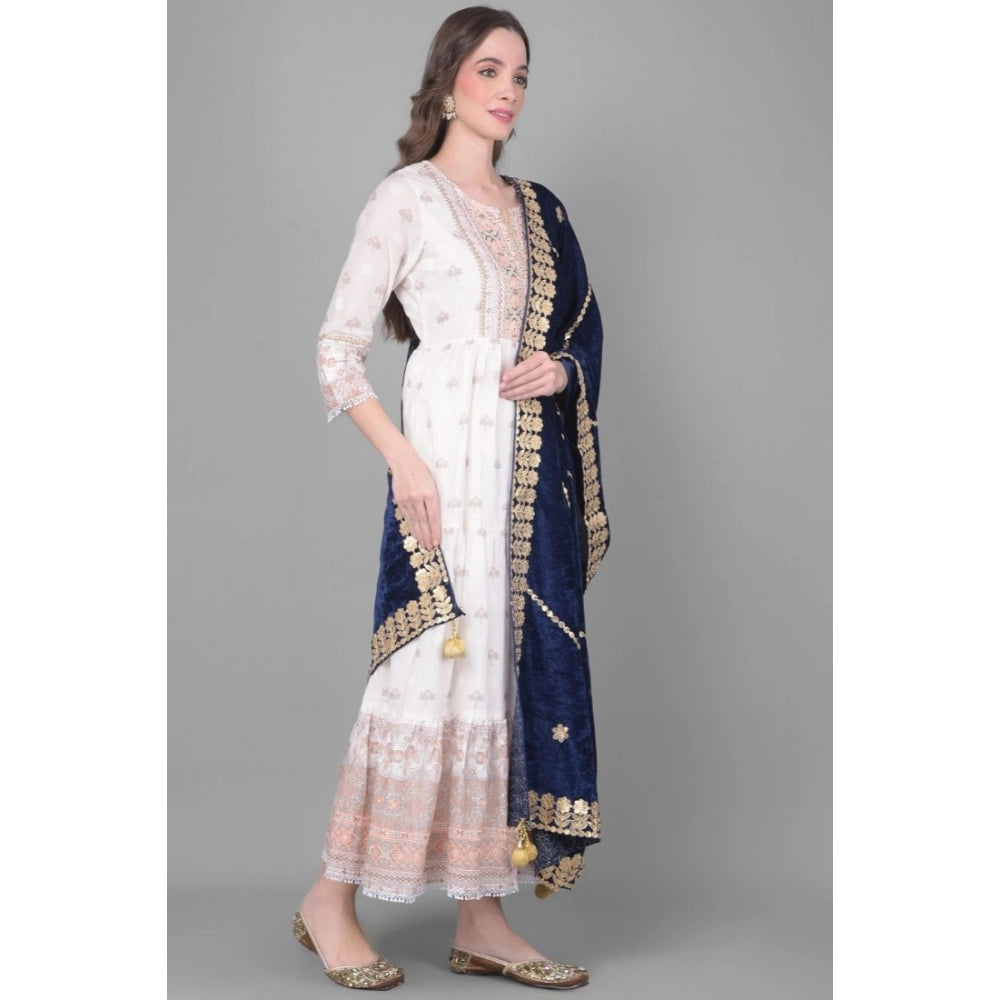 Women's Velvet Gotta Patti Dupatta · 0967
