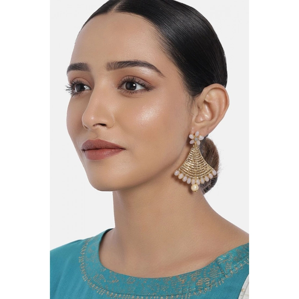 Women's Rose Gold Plated Alloy Earrings — Gold · 0136