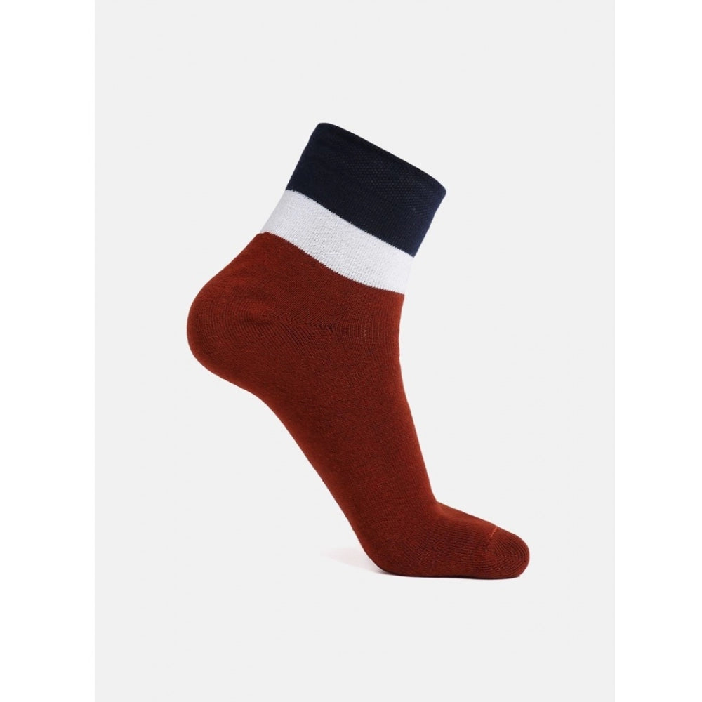5 Pairs Men's Casual Cotton Blended Solid Ankle Length