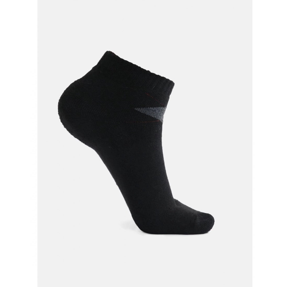 5 Pairs Men's Casual Cotton Blended Solid Mid-Calf Length