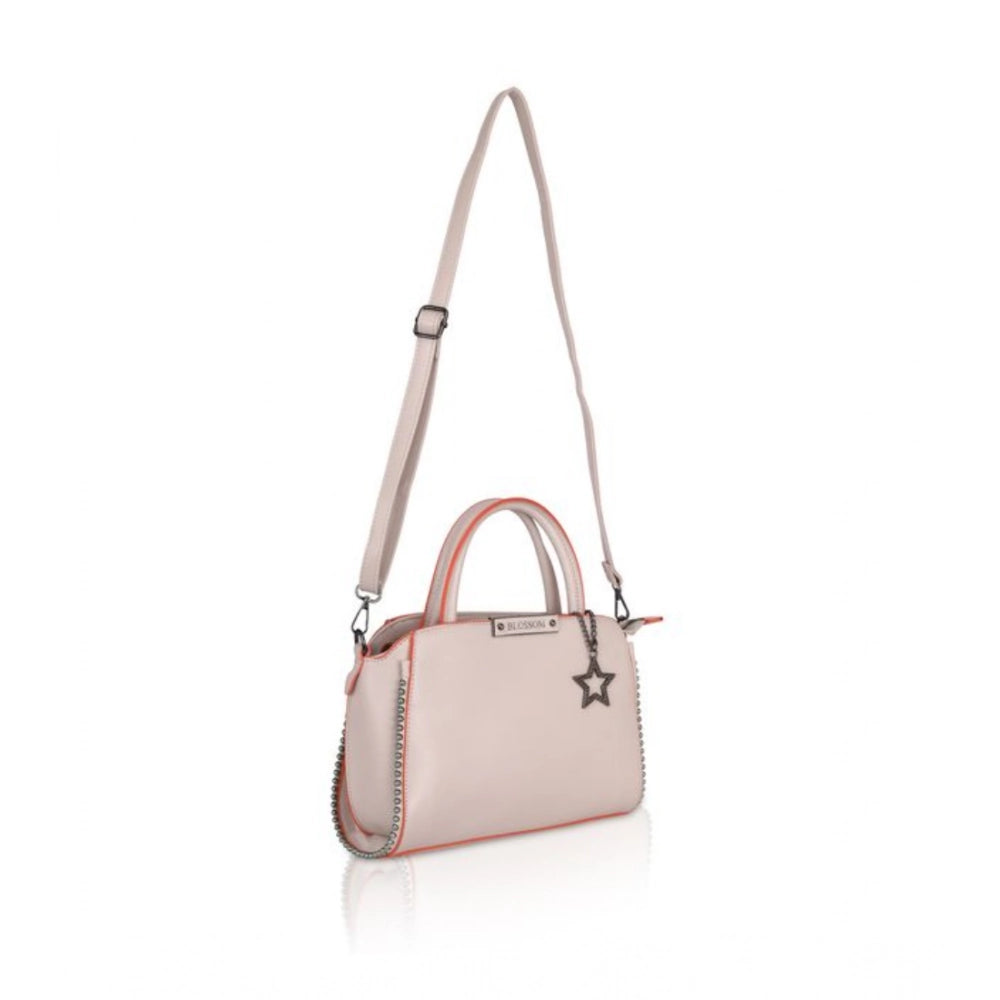 Women's Faux Leather Metal Beads Handbag — K