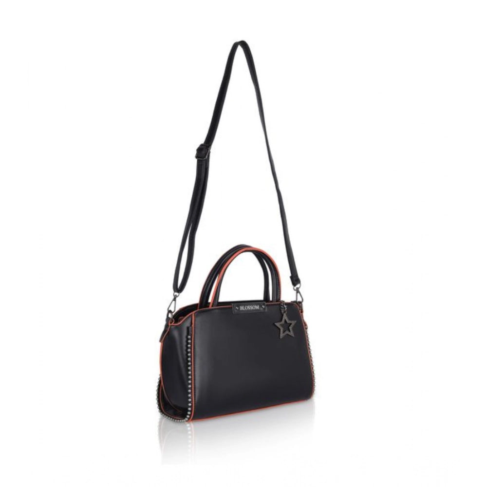 Women's Faux Leather Metal Beads Handbag — B