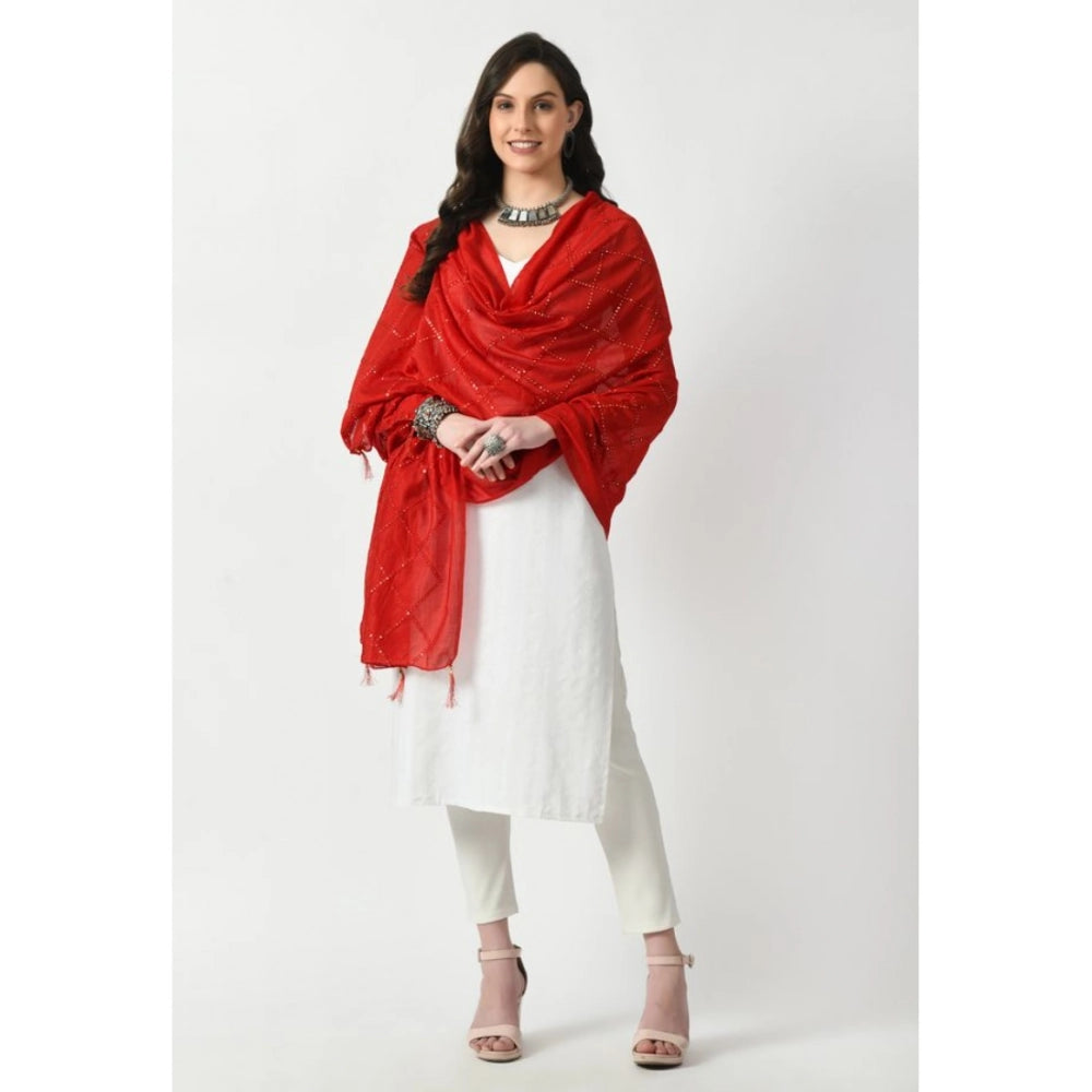 Women's Chanderi Self Design Dupatta · 1057
