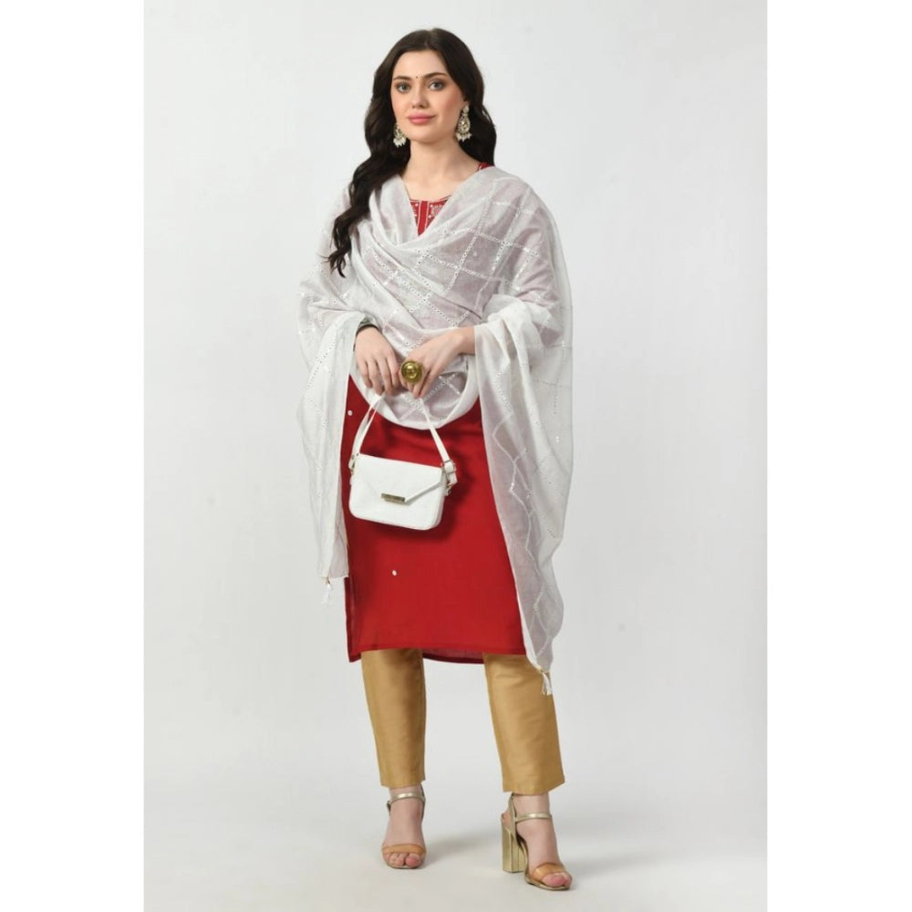 Women's Chanderi Self Design Dupatta · 1052
