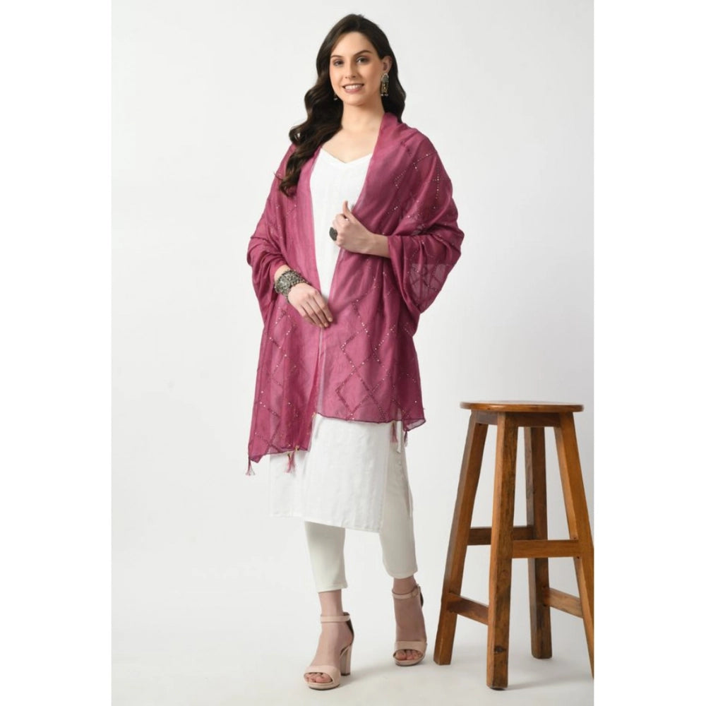 Women's Chanderi Self Design Dupatta · 1063