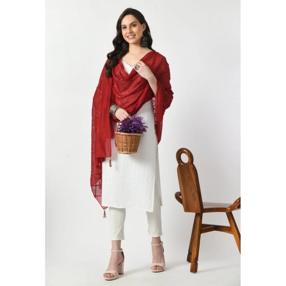 Women's Chanderi Self Design Dupatta · 1061