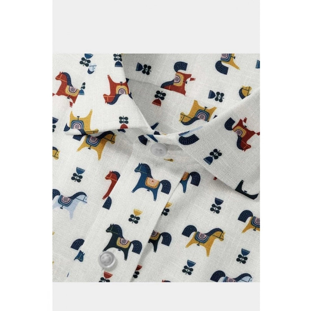 Men's Cotton Blended Printed Full Sleeve Shirt · _4_L