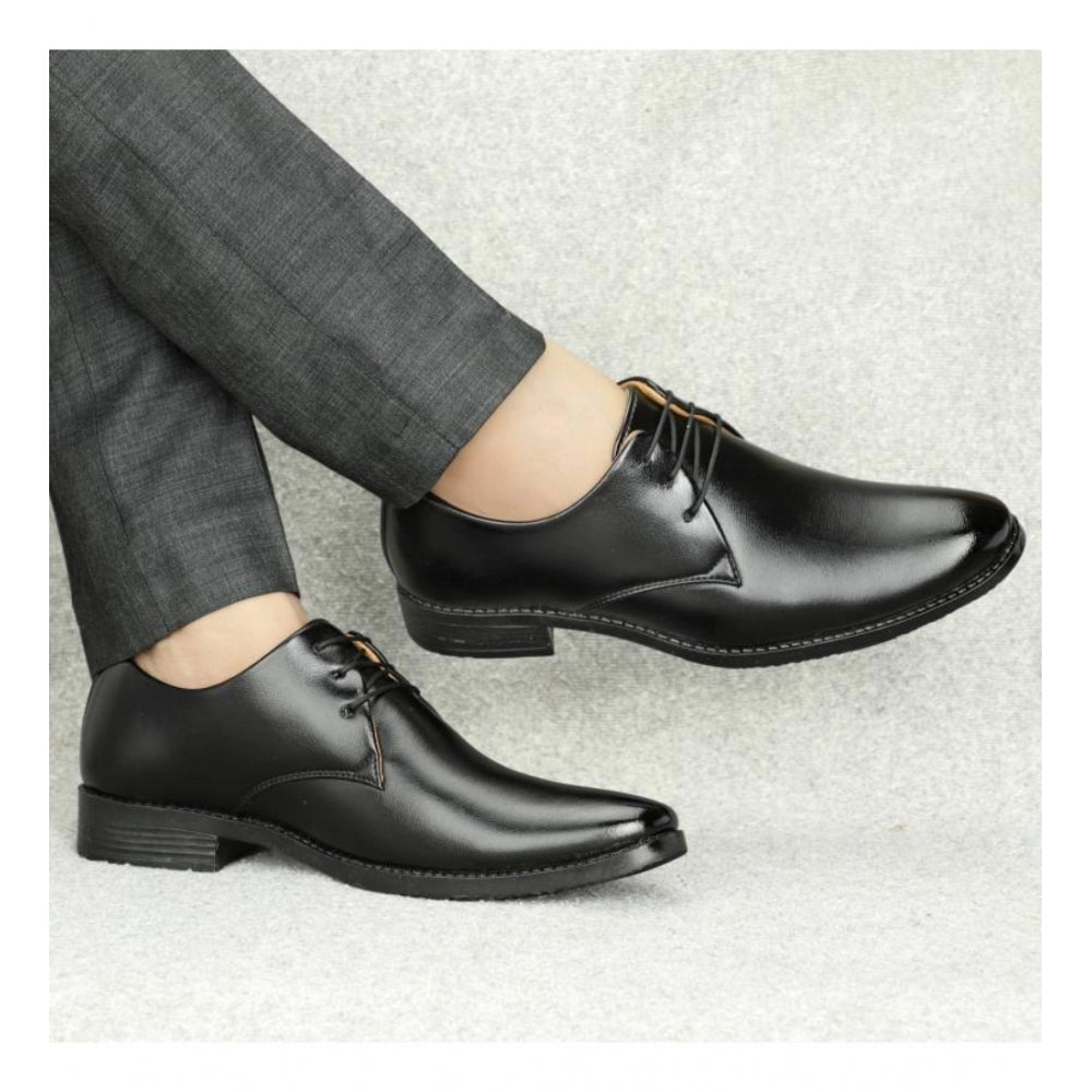 Men's Faux Leather Formal Shoes — Black · dy_6