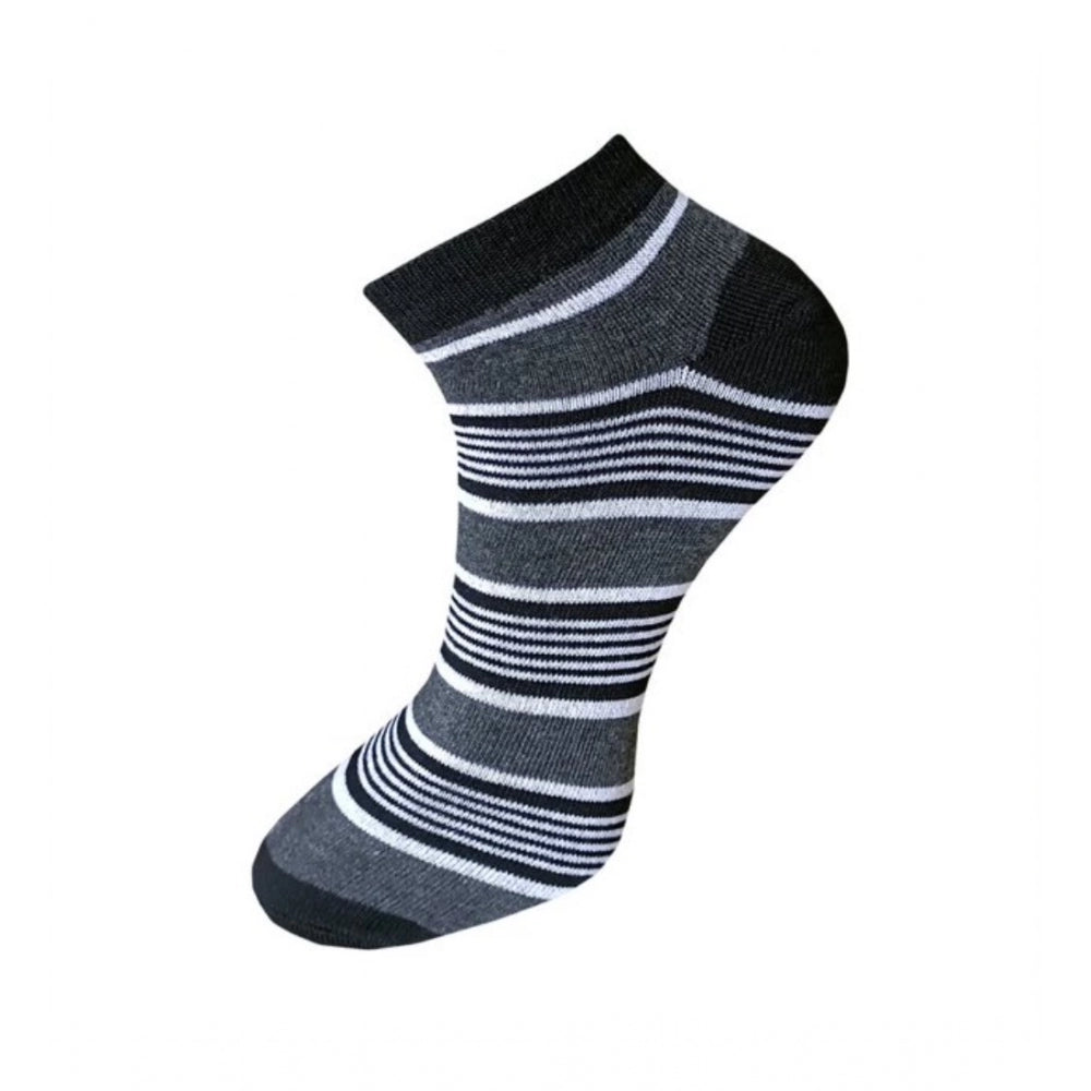 3_Pair Set Unisex Casual Cotton Striped Ankle Length Socks · 1124