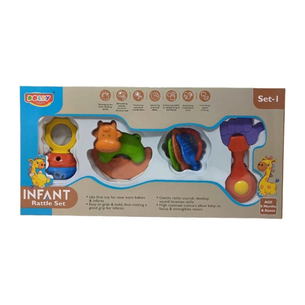 Infant Rattle Set — 4 Pcs