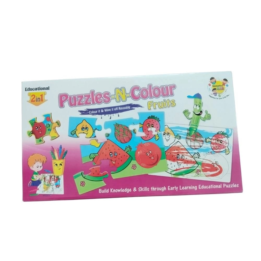 2 In 1 Puzzle & Colorsftruit