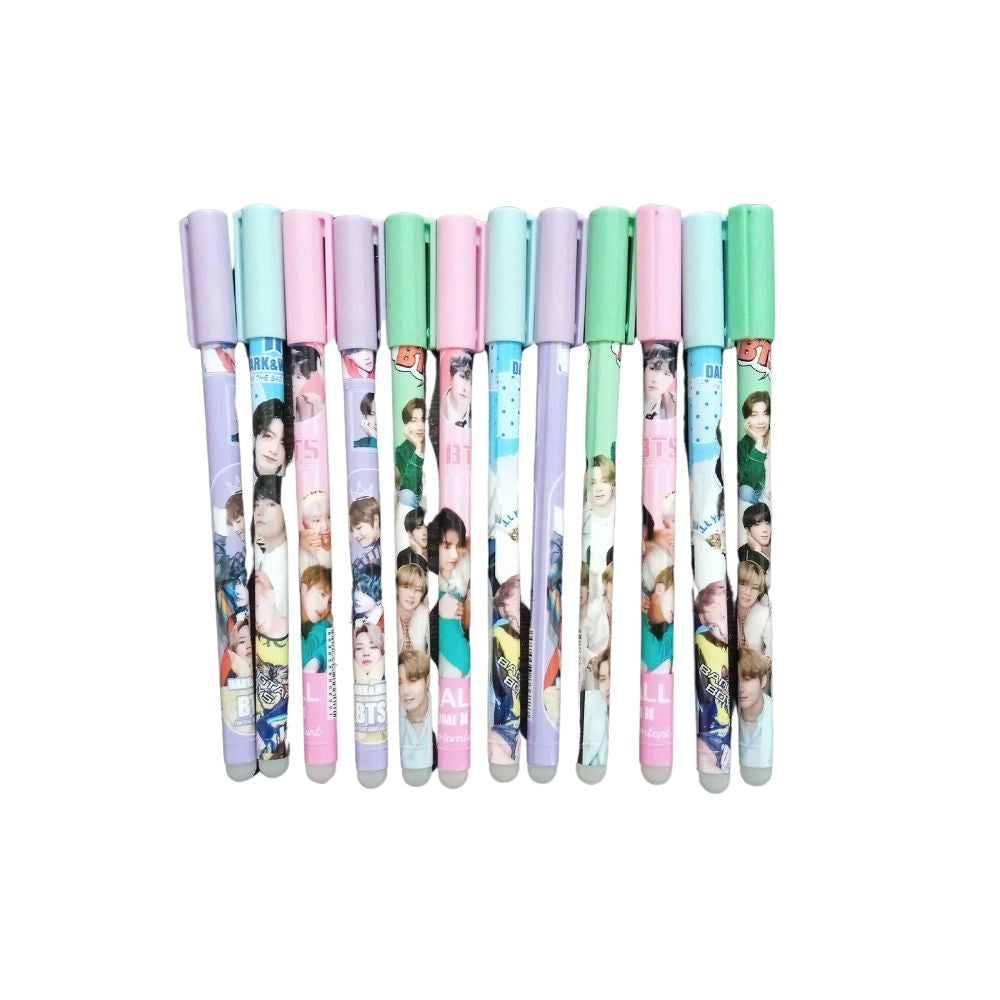 12_Pcs Set Bts Theme Reusable Pencil