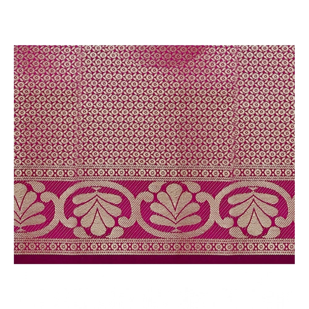 Women's Jacquard Woven Saree — Blue · 1034