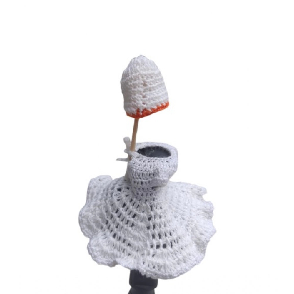 Laddu Gopal Tharad Dress Size: 0 To 6 — White