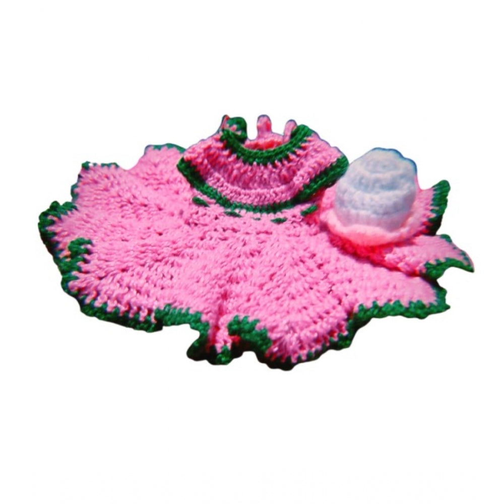 Laddu Gopal Tharad Dress Size: 0 To 6 — Light Pink