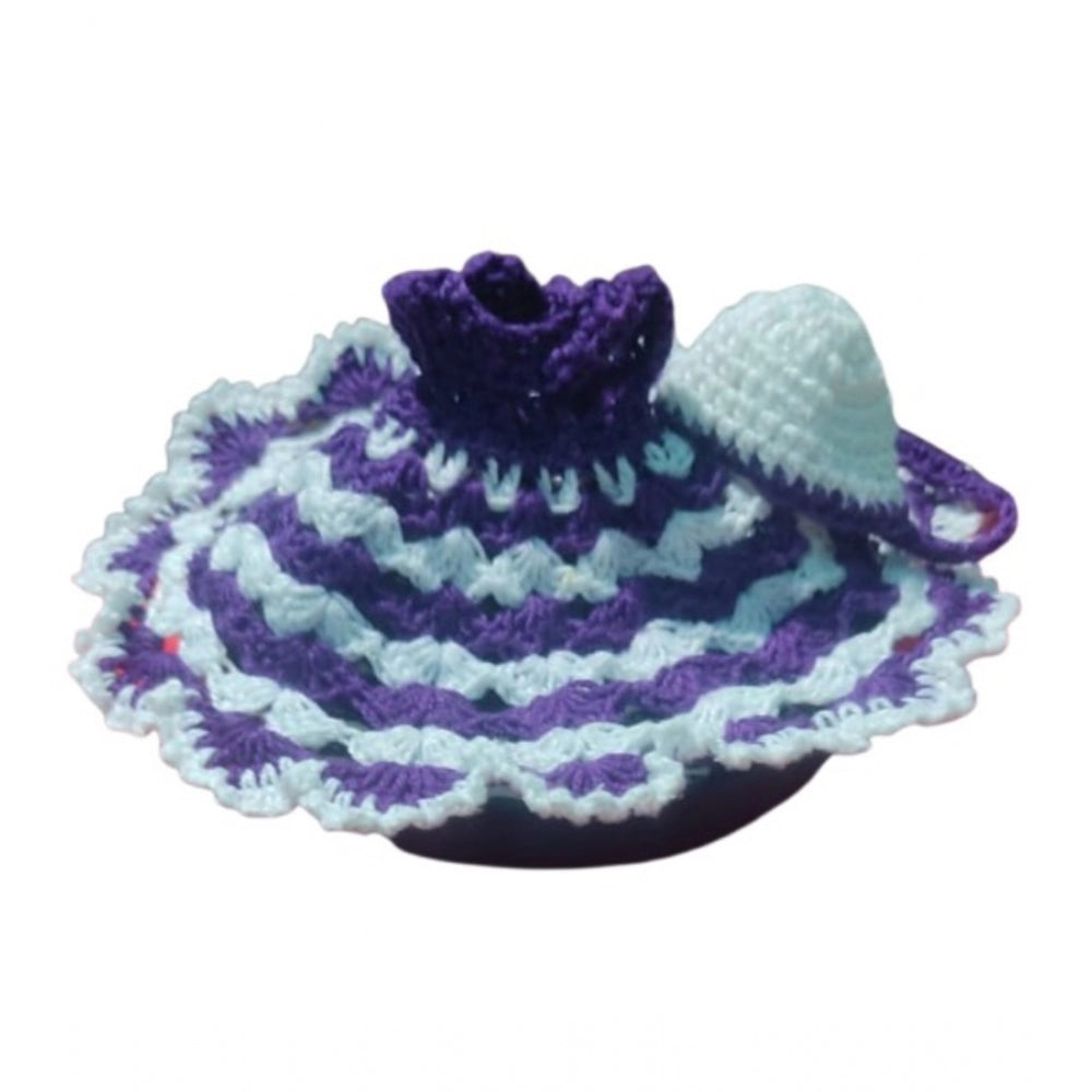 Laddu Gopal Tharad Dress Size: 0 To 6 — White-Lavender · 2014