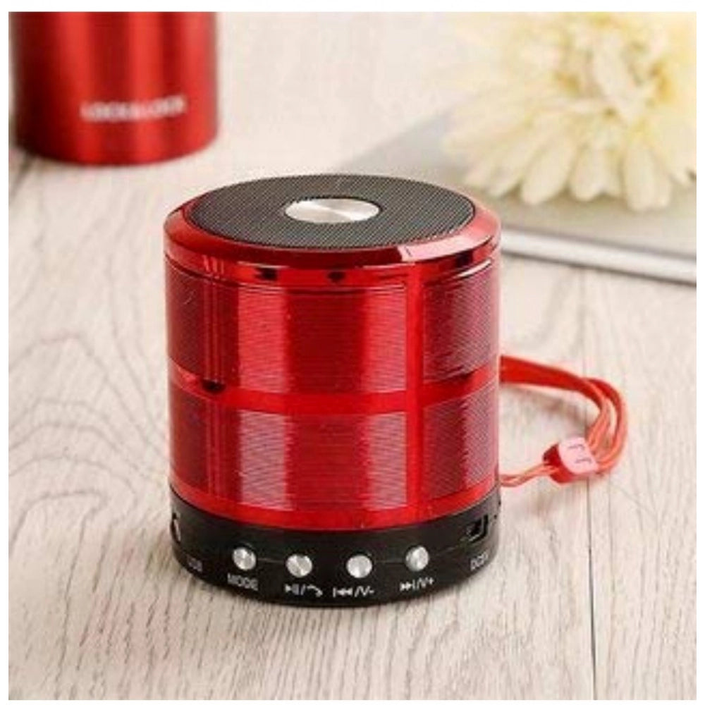 Rubber Wireless Ws887 Bluetooth Speaker — Red