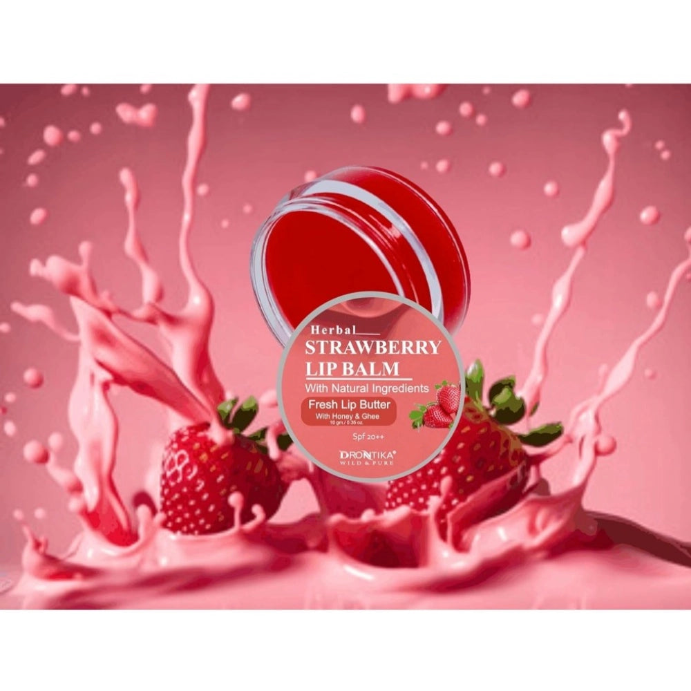 Unisex Herbal Dark And Chapped Lips Strawberry Lip Balm — 10Gm · lm19