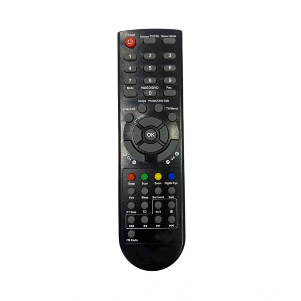 Remote No. 1070 Compatible-Replacement For Onida Lcd-LED TV Remote — Black