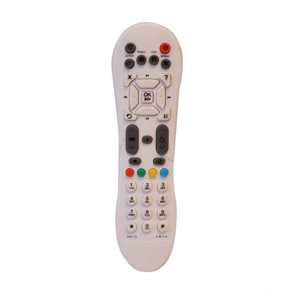 Dth Remote No. 125 Compatible-Replacement For Videocon Dth Set — White
