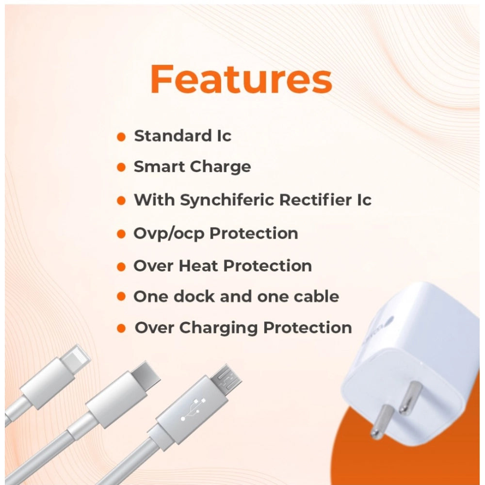 Voxel 15 Watt USB Charger Ab — White