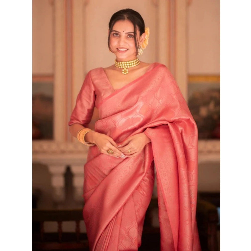 Women's Silk Printed Saree — Pink · _Pnk