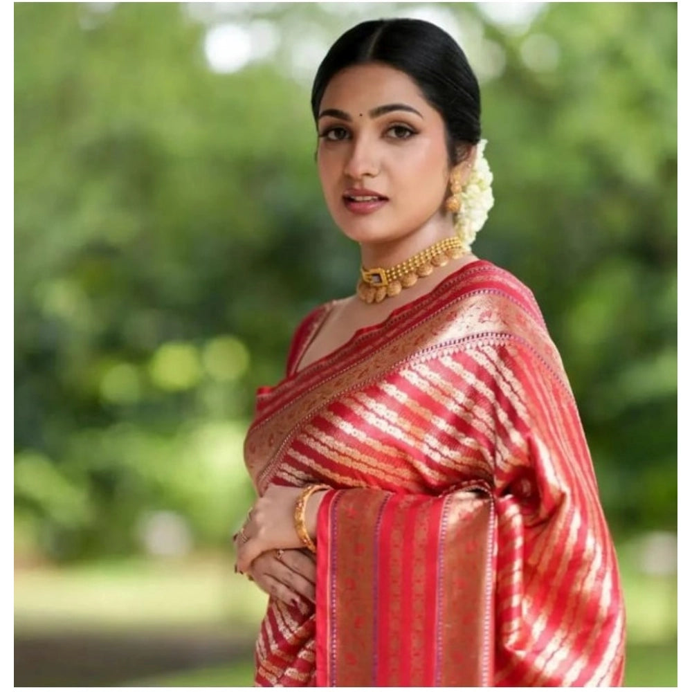 Women's Silk Printed Saree — Pink · _Pnk
