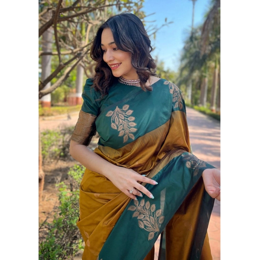 Women's Silk Printed Saree — Yellow · Ylow