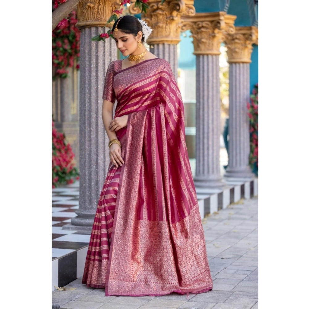 Women's Silk Printed Saree — Pink · _Pnk