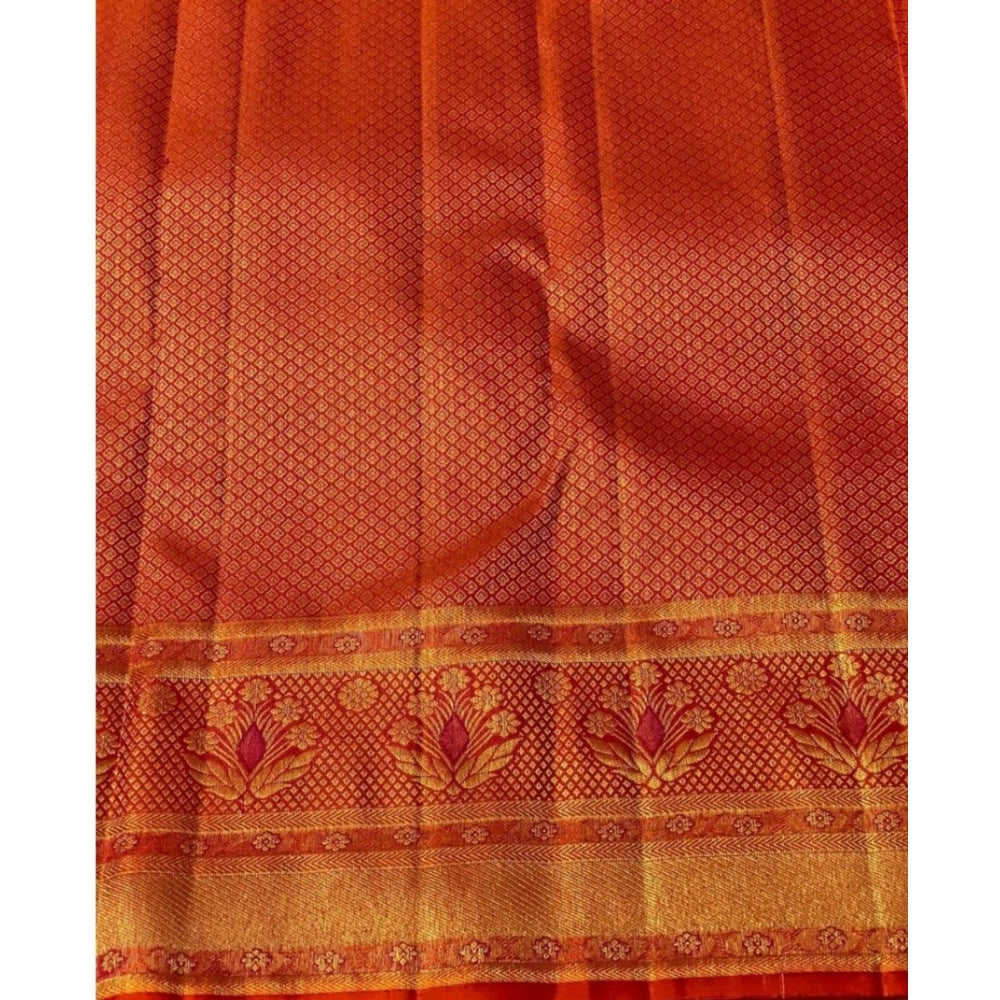 Women's Silk Printed Saree — Red · _Red
