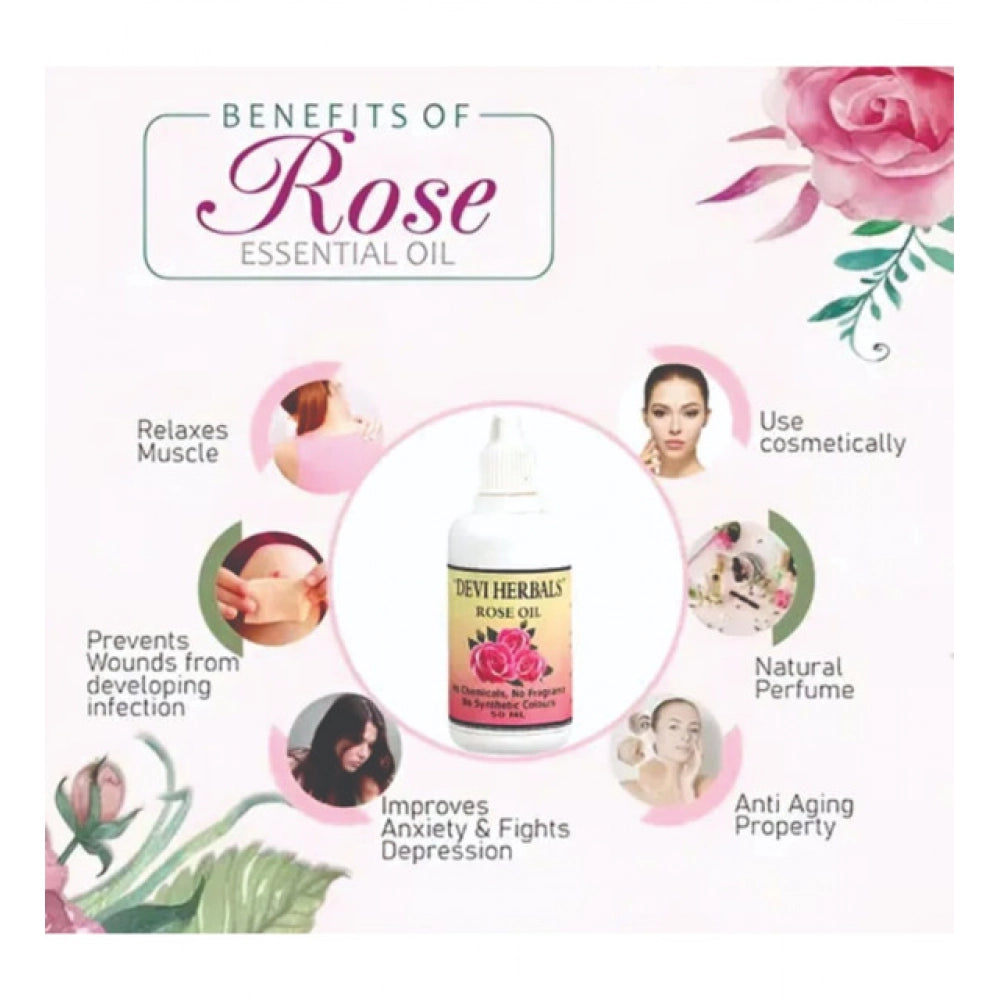 Devi Herbal Rose 50Ml Oil Natural Pure Herbal Oil