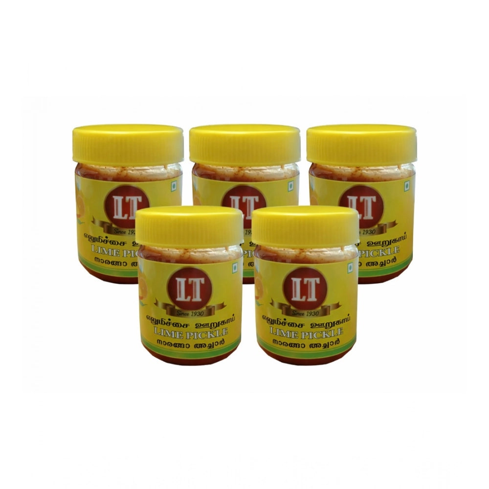 Pack Of_5 100G Lt Lemon Pickle Traditional Digestive Side — Red
