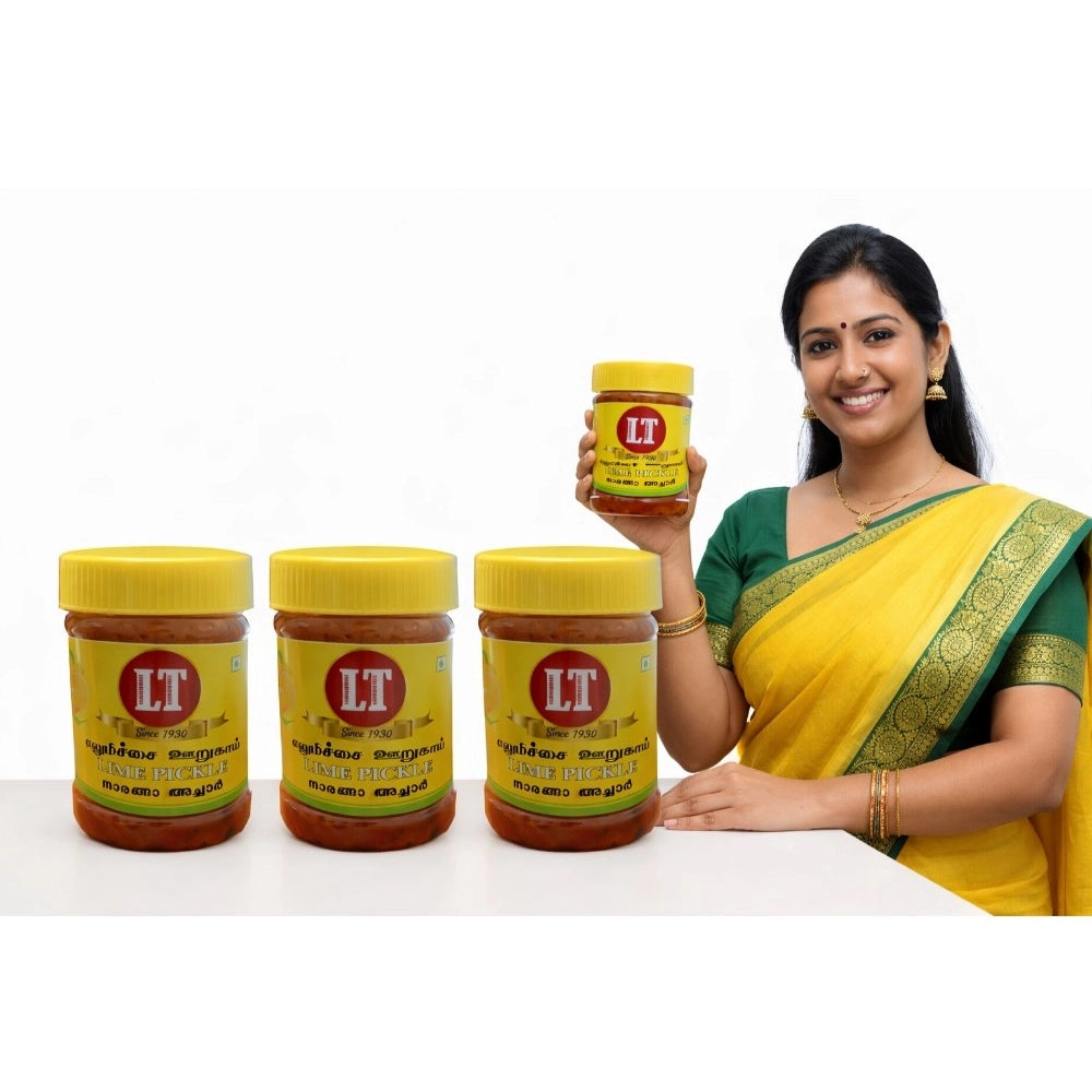 Pack Of_3 300G Lt Lemon Pickle Traditional Digestive Side — Red