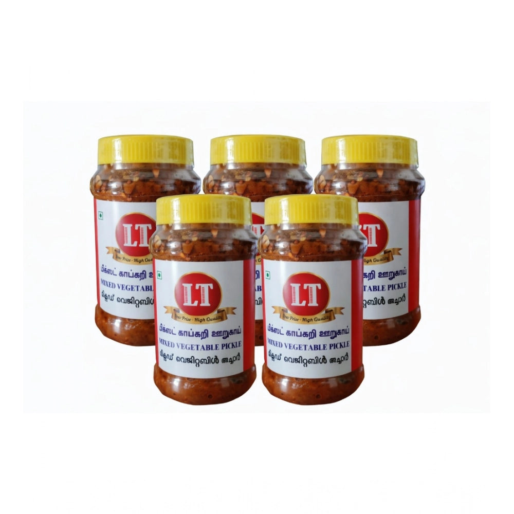 Pack Of_5 100G Lt Mixed Veg Pickle Traditional Digestive — Red