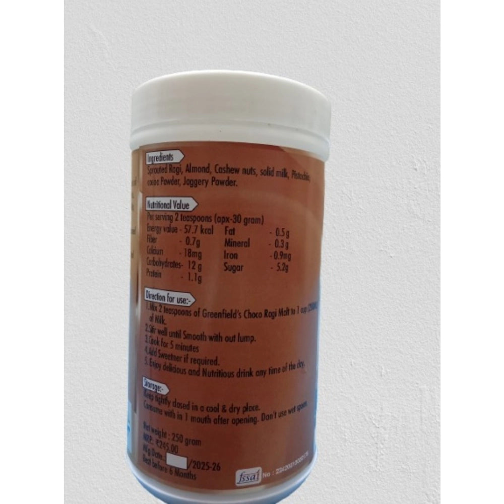 Greenfield's Sprouted Choco Ragi Malt — 250Gm