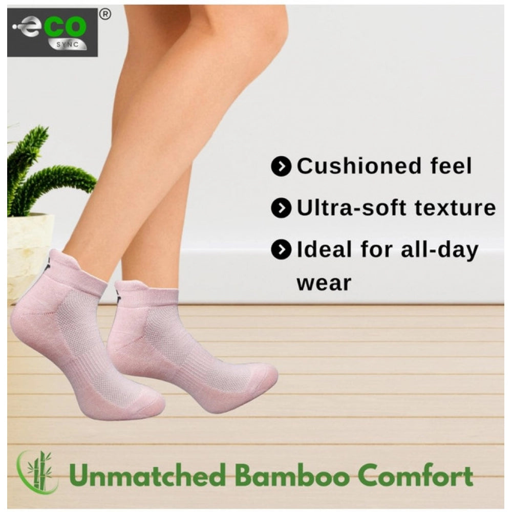 4_Pair Set Unisex Casual Bamboo Cotton Printed Ankle Length · 3171