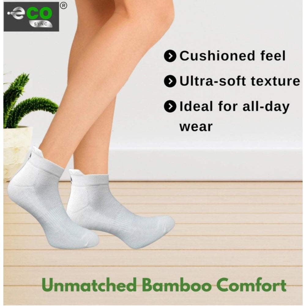 4_Pair Set Unisex Casual Bamboo Cotton Printed Ankle Length · 3173