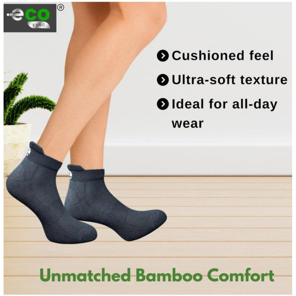 4_Pair Set Unisex Casual Bamboo Cotton Printed Ankle Length · 3175
