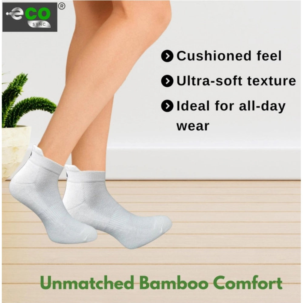4_Pair Set Unisex Casual Bamboo Cotton Printed Ankle Length · 3176